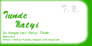 tunde matyi business card